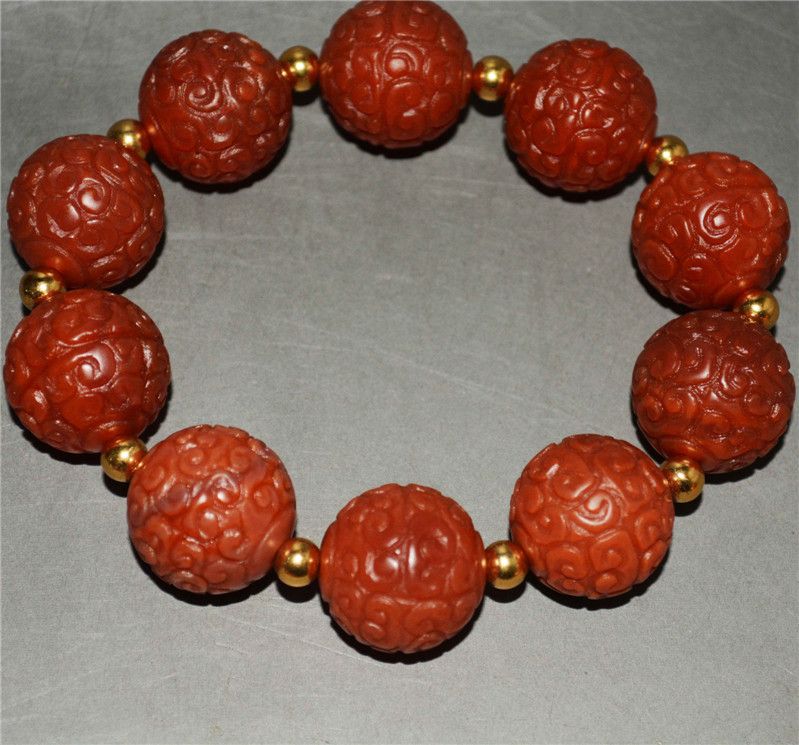 prayer beads old carnelian agate pema raka bracelet tibetan nanhong