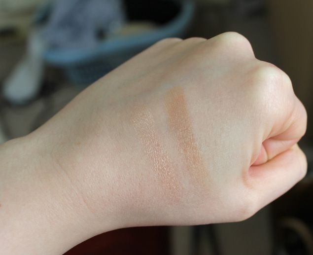 mac naked lunch and era swatches