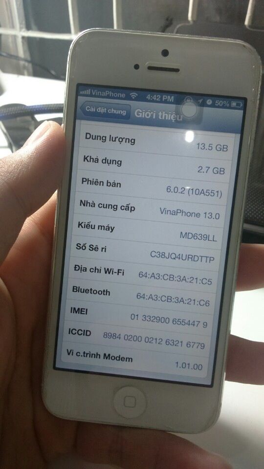 Iphone 5 Trắng 16GB rẻ (zin, LL, ios6) - 3